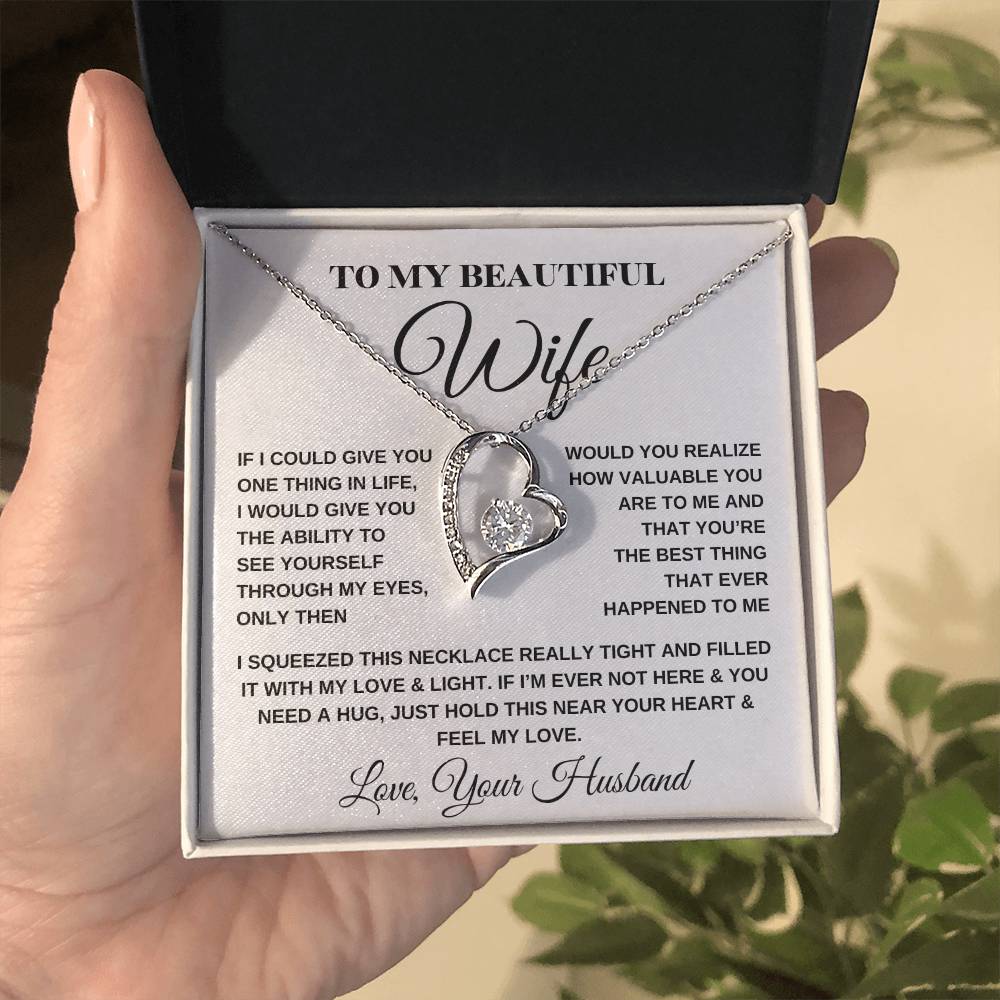 To My Beautiful Wife - Forever Love Necklace