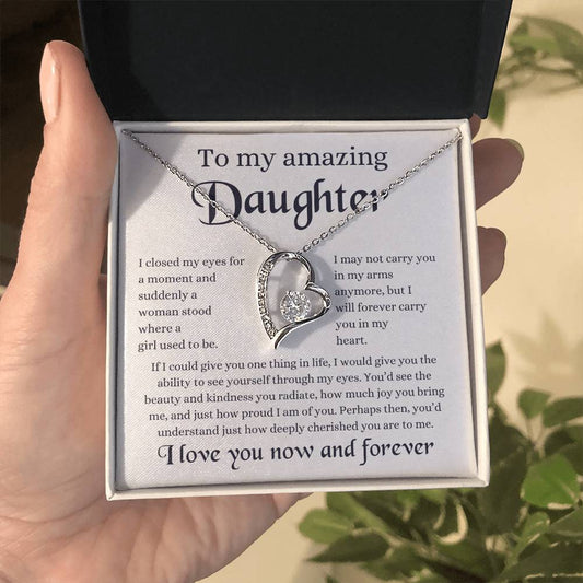 To My Amazing  Daughter - Forever Love Necklace