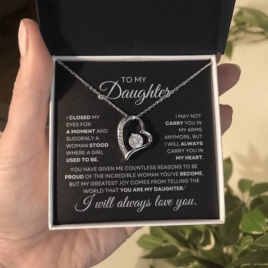 To My Daughter Forever Love Necklace