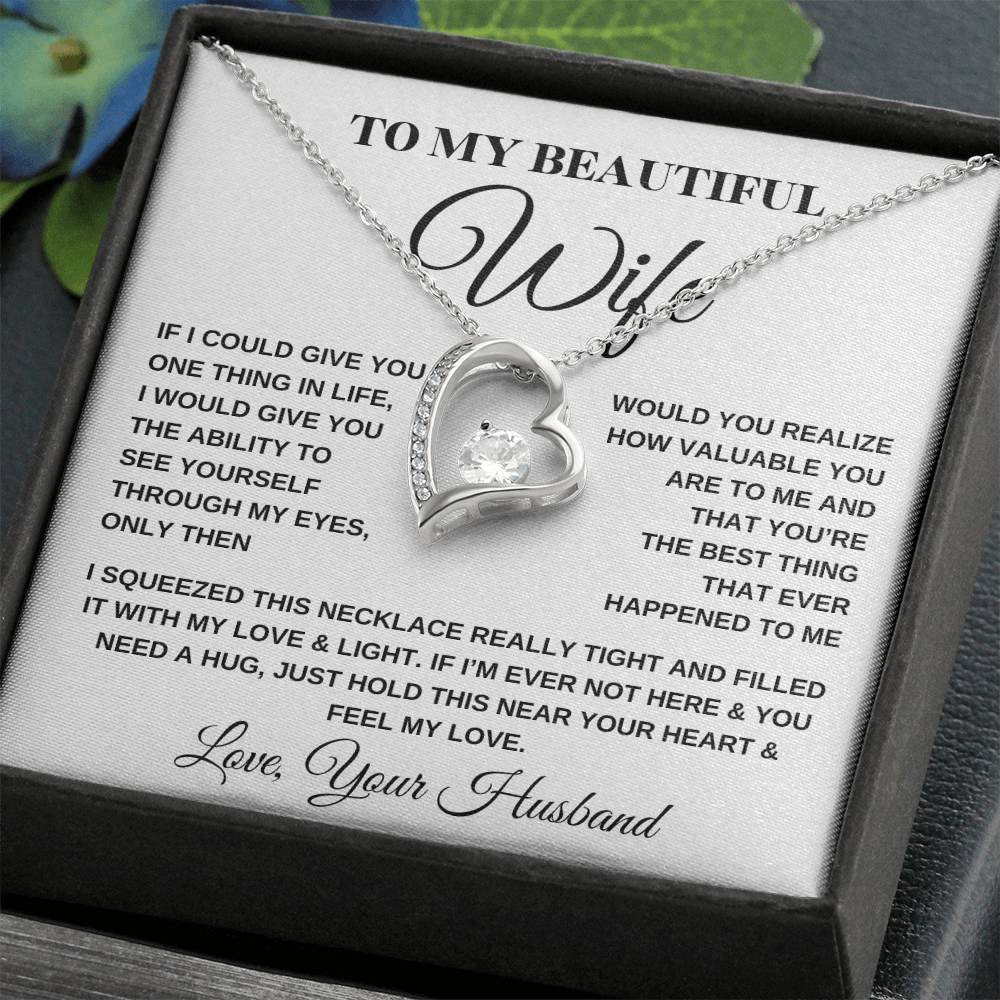 To My Beautiful Wife - Forever Love Necklace