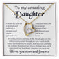 To My Amazing  Daughter - Forever Love Necklace