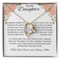 To My Daughter Love Mom- Forever Love Necklace