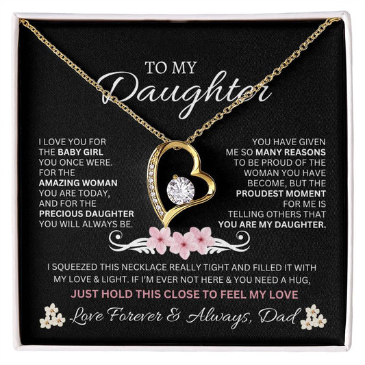 To My Daughter Love Dad - Forever Love Necklace