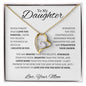 to My Daughter Love Mom - Forever Love Necklace