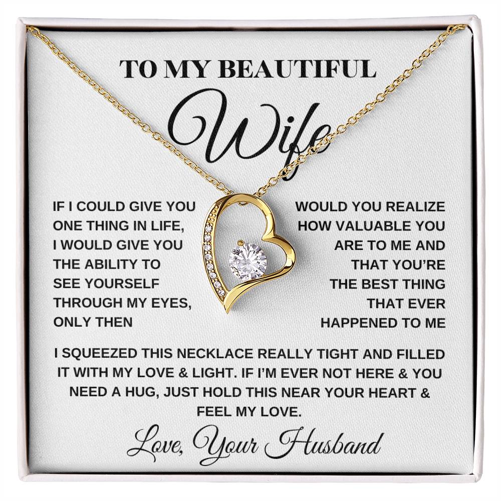 To My Beautiful Wife - Forever Love Necklace