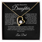 To My Daughter Love Dad- Forever Love Necklace
