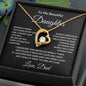 To My Beautiful Daughter Love Dad - Forever Love Necklace
