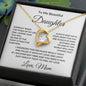To My Beautiful Daughter Love Mom - Forever Love Necklace