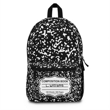 Personalized Black Composition Backpack