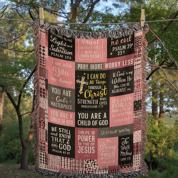 Spiritual Comfort Quilt – Power in the Word Woven Blanket