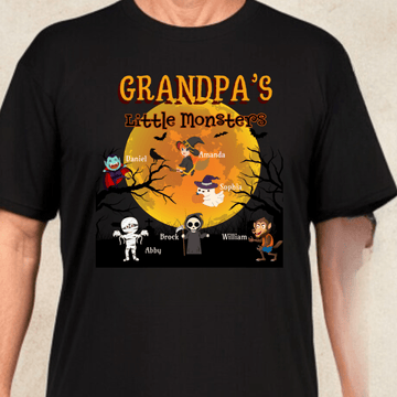 Personalized Grandpa's Little Monsters Unisex T-shirt