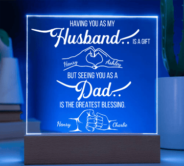 The Greatest Blessing – Personalized Husband & Dad Gift Acrylic Plaque