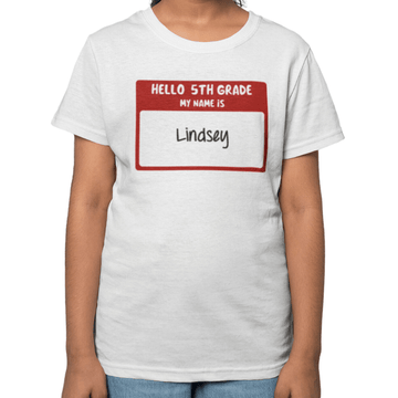 Hello 5th Grade Youth 100% Cotton T-Shirt