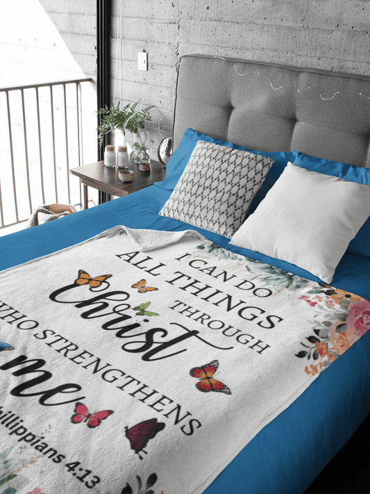 I Can Do all Things Through Christ Fleece Blanket