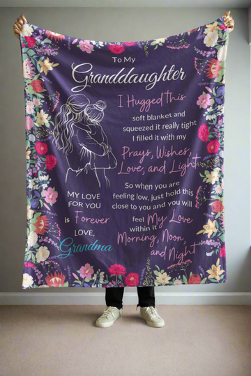 Granddaughter Sweet Words Blanket