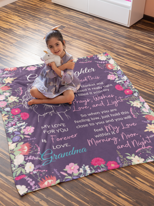 Granddaughter Sweet Words Blanket