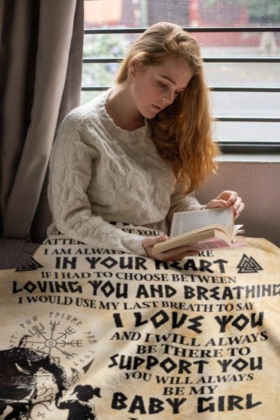 To My Daughter Love Dad Blanket