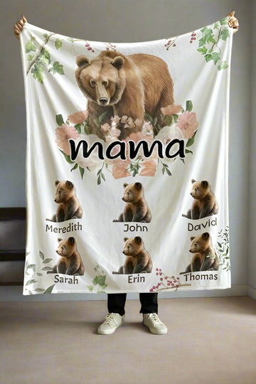 Mama Bear Personalized Blanket