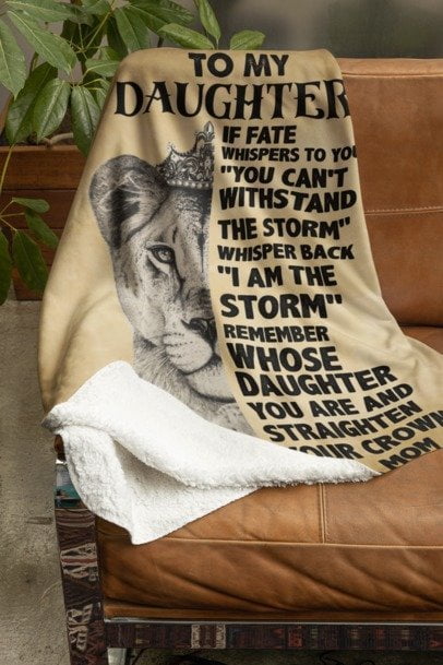To My Daughter Love Mom Lioness Blanket Bundle