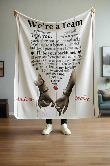We're a Team Personalized Blanket