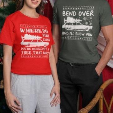 Bend Over I'll Show You Christmas Couple Matching Sweatshirt