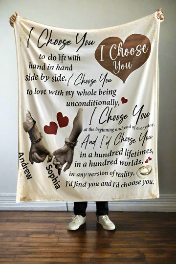 I Choose You Personalized Blanket