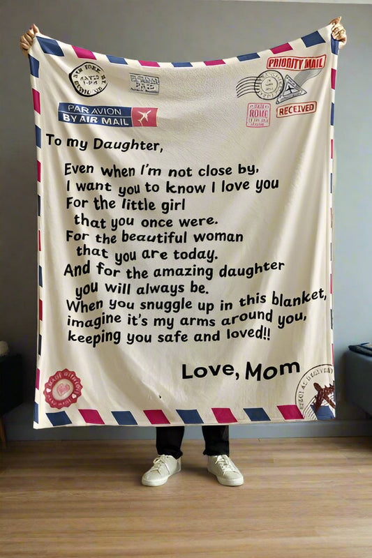 To My Daughter Letter Blanket