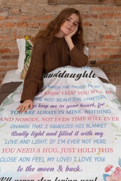 To My Granddaughter Fleece/Sherpa Blanket