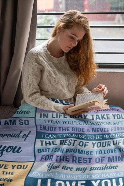 To My Daughter Love Mom Blanket