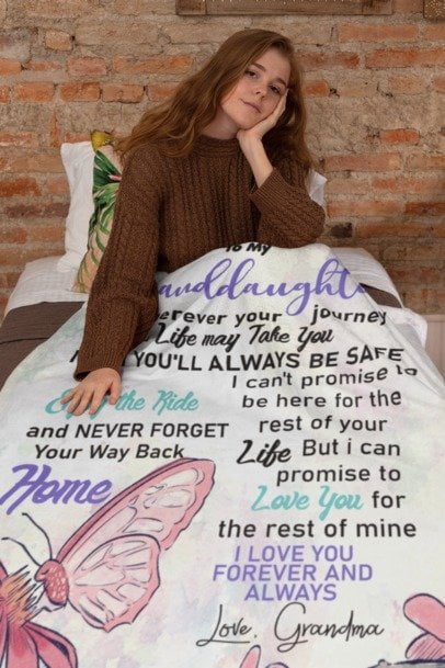 To My Granddaughter Blanket Love Grandma