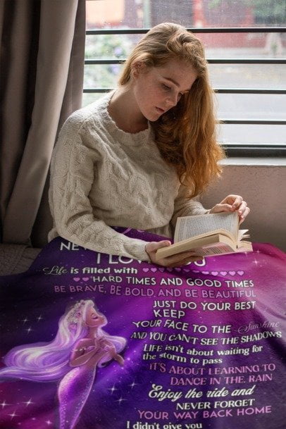 Mermaid Mom to Daughter Blanket
