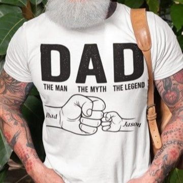 Dad The Man The Myth The Legend - Personalized T-shirt