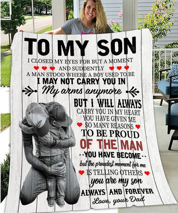 To My Son Love Dad Blanket