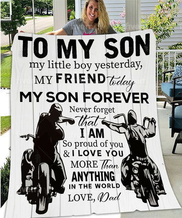 To My Son Love Dad Blanket