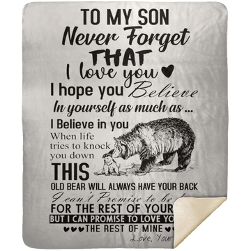 To My Son Love Mom Blanket 50x60