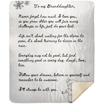 A Letter for my Granddaughter Sherpa Blanket