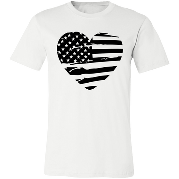 American Heart Flag Ladies Jersey Short-Sleeve T-Shirt