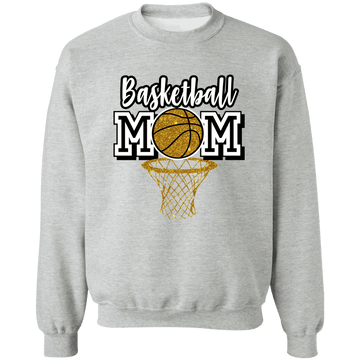 Basketball Mom Crewneck Pullover Sweatshirt