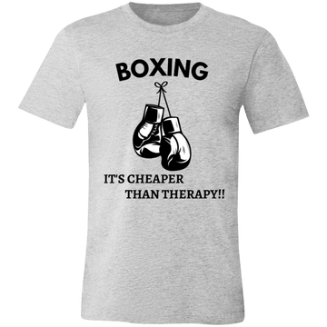 Boxing Cheaper Than Therapy Unisex Jersey Short-Sleeve T-Shirt