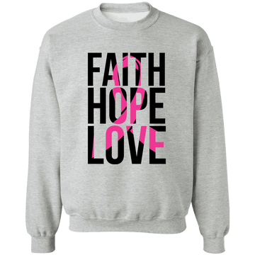 Hope, Faith & Love Unisex Crewneck Pullover Sweatshirt
