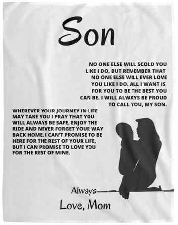 To My Son Fleece Blanket - 60x80