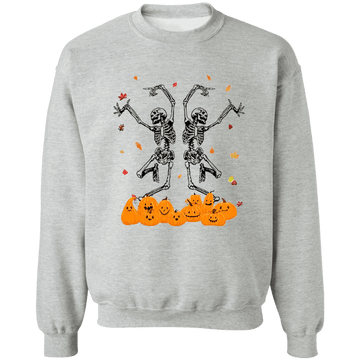 Dancing Skeletons Ladies Crewneck Pullover Sweatshirt