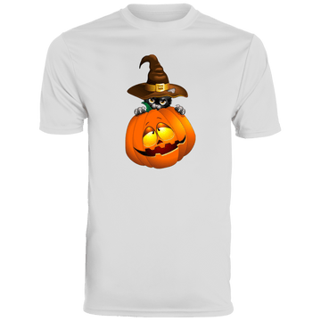 Black Cat & Pumpkin Youth Moisture-Wicking Tee