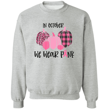 We wear Pink Unisex Crewneck Pullover Sweatshirt