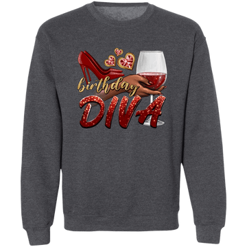Birthday Diva Unisex Crewneck Pullover Sweatshirt