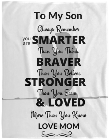 To My Son Fleece Blanket - 60x80