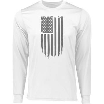 Distressed Men's Long Sleeve Moisture-Wicking Tee