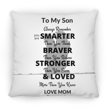 To My Son Large Square Pillow