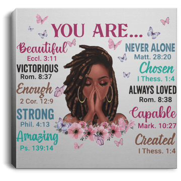 You Are.... Square Canvas .75in Frame