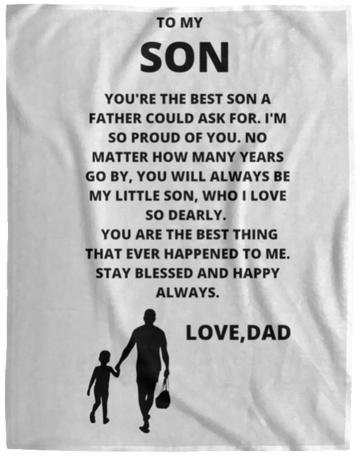 To My Son Fleece Blanket - 60x80